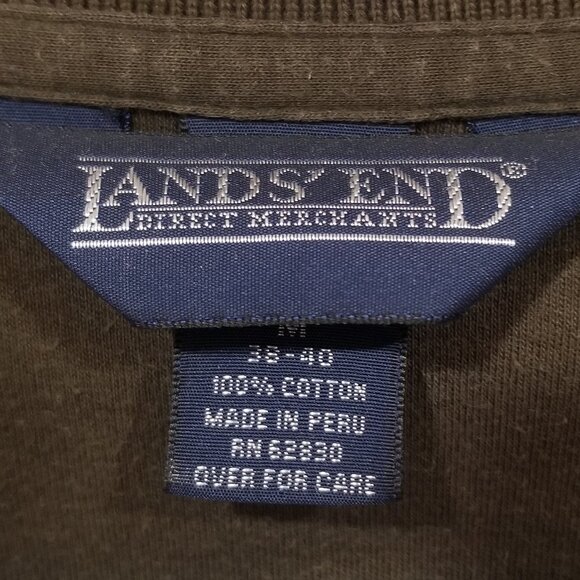 Men's Lands' End L/S Polo Shirt, Size M (38-40), VGUC - Picture 3 of 4